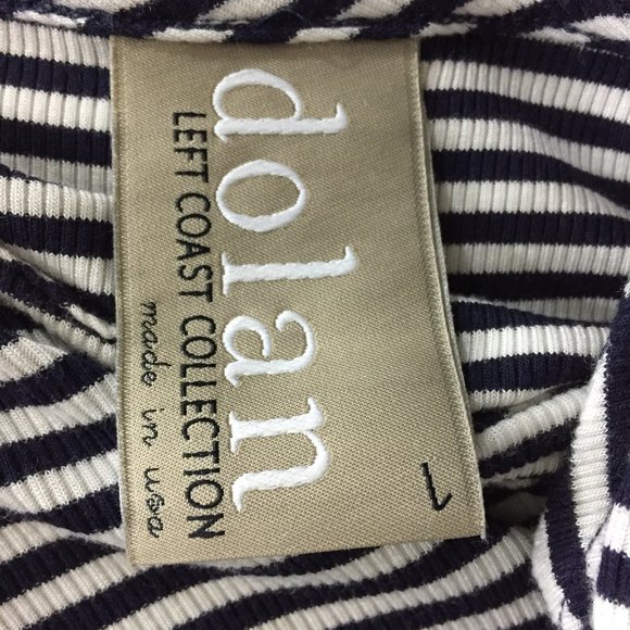 DOLAN  Anthropologie Blue White Striped & Specks Overlay Skirt Dress - Picture 2 of 10